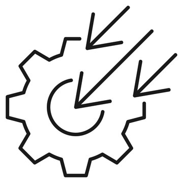 Effectiveness Outline Icon Vector Illustration