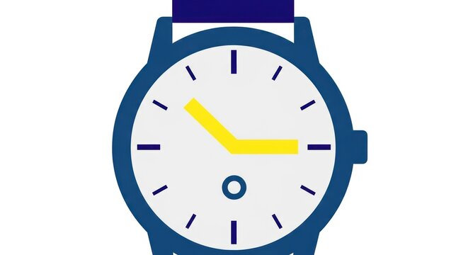Modern wristwatch illustration depicting timekeeping and accurate measurement