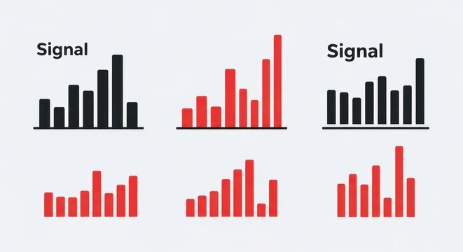 Abstract data signal visualization in graphic format for various concepts