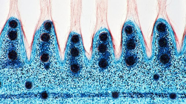 Nevus histology pattern with symmetrical architecture and uniform cell distribution
