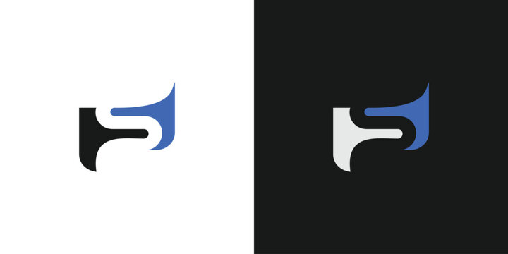 Unique and modern letter S initials logo design