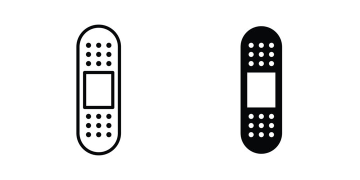 bandaid icon or symbol set