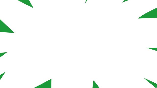 Comic Book Explosion Motion Graphic Transition Animation Overlay Element on Green Screen Background