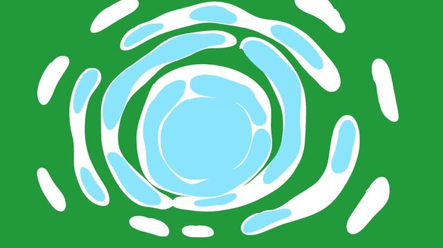 Green screen liquid water transition video
