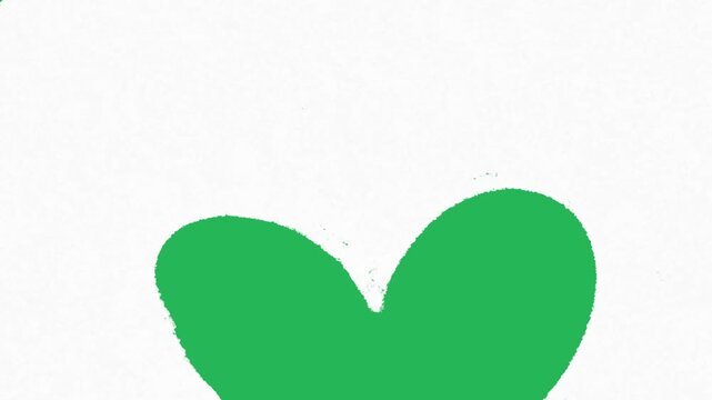 Hand Drawn Heart Transition 2D Animation Green Screen Asset | Cute Doodle Love Heart Motion Transition Overlay | Hand-Drawn Romantic Heart Shape Transition Effect