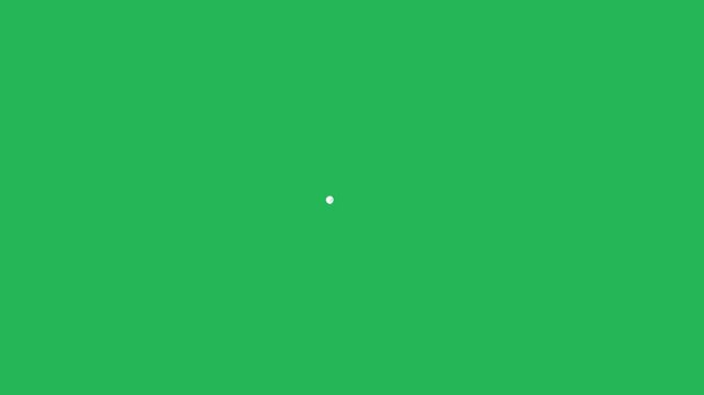 Hand Drawn White Spiral Line Animation Element on Green Screen Background