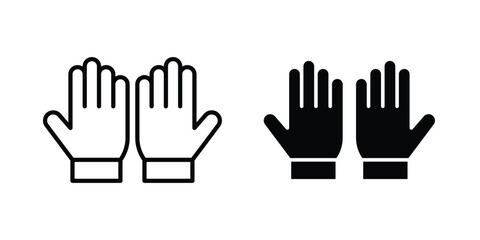Fototapeta premium Gloves icon or symbol set