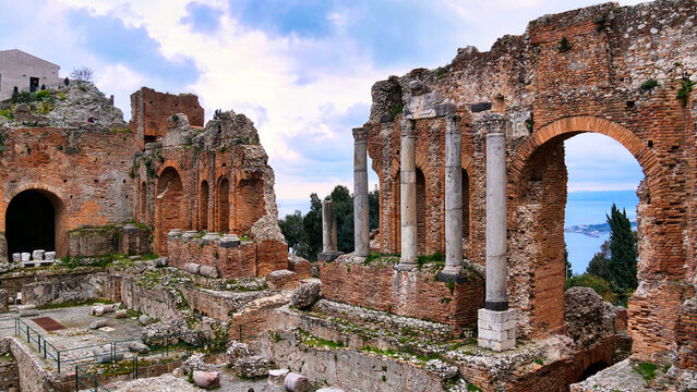  Teatro Greco-Romano  in Taormina auf Sizilien
