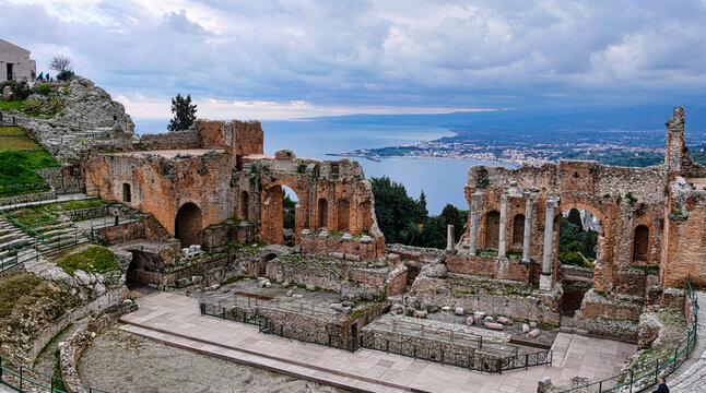 Teatro Greco-Romano  in Taormina auf Sizilien