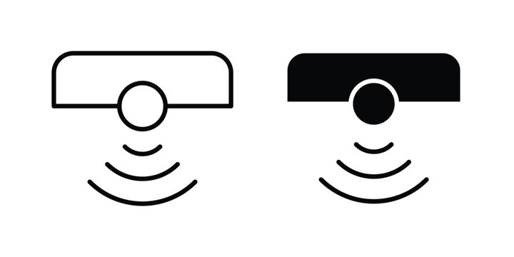 Motion sensor icon or symbol set