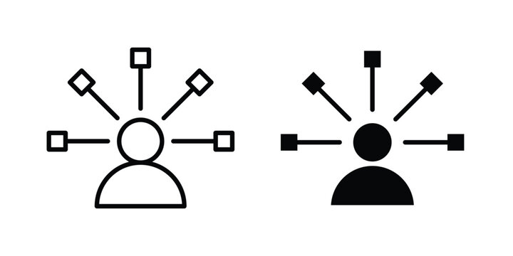 Multitask icon or symbol set
