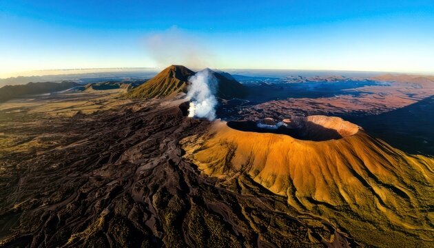 Majestic Mount Bromo - A Volcanic Landscape in East Java, Indonesia.