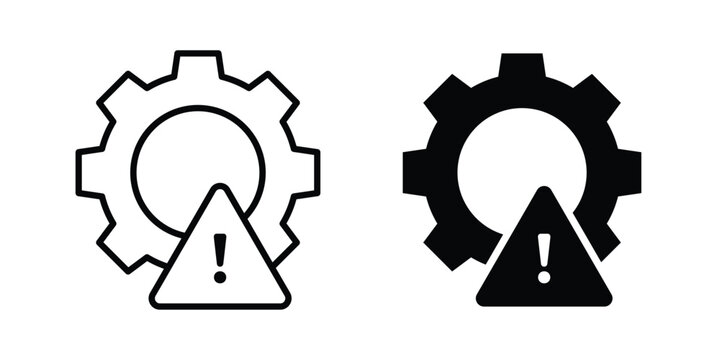 system failure icon or symbol set