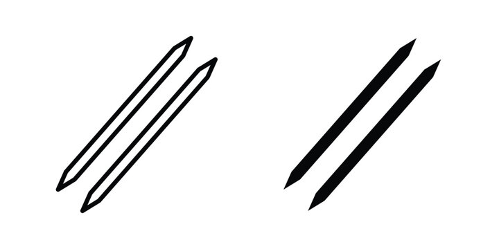 Toothpick icon or symbol set