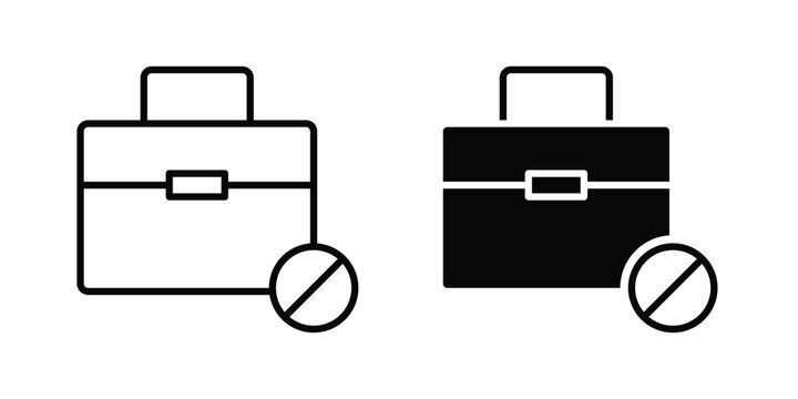 Unemployment icon or symbol set
