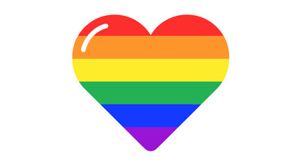 Obraz premium Rainbow heart symbol of love equality.