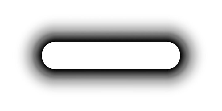 Rounded rectangle frame. Smooth gradient border with soft shadow and blurred edges on white background. Minimal UI element suitable for buttons panels and labels. Vector illustration.