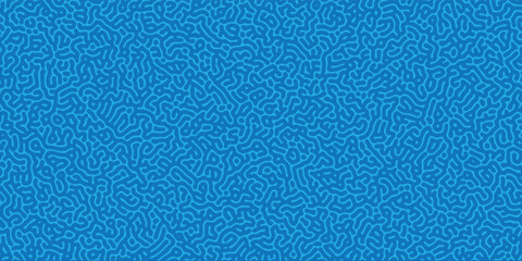 Creative labyrinthine coral camouflage pattern in vivid blue tones graphic illustration © HAMDI