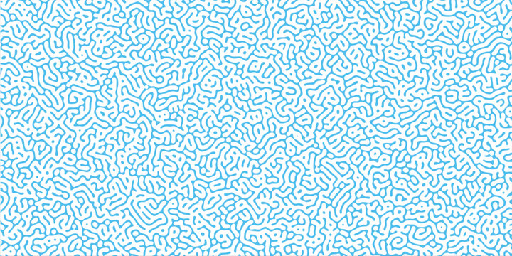 Clean white wallpaper with organic light blue turing pattern vector design
