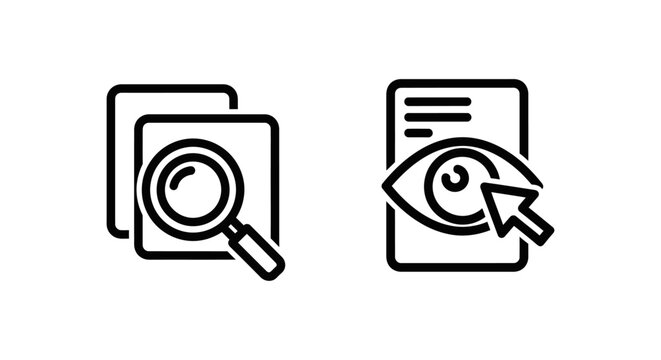 Context preview and context view icons information and document analysis concepts user experience information document analysis magnifying interaction understanding research
