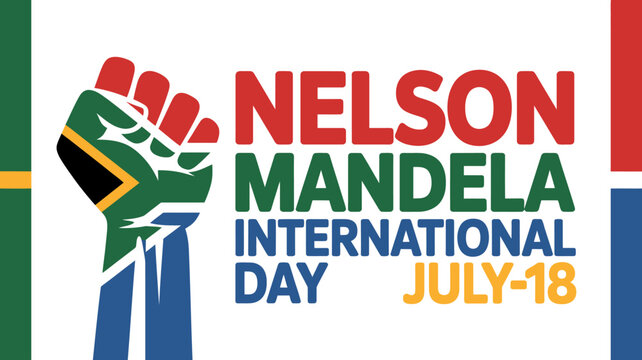 Nelson Mandela International Day July 18th celebration graphic design