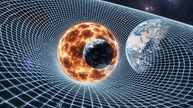 Gravitational Field Warping SpaceTime Around Celestial Bodies.