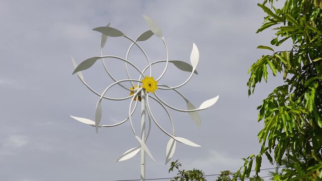  A windmill ,flower shaped windmill