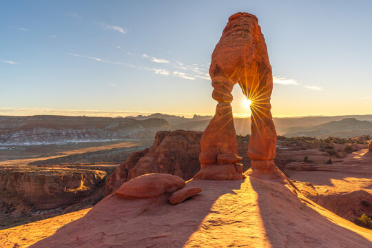 Sonnenuntergang am Delicate Arch