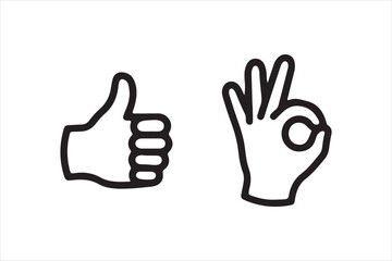 Obraz premium Rock Hand Symbol Icon Metal Horn Gesture Vector