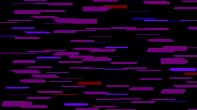 Dark Magenta Data Stream Glitch Animated Cyber Technology Motion Background