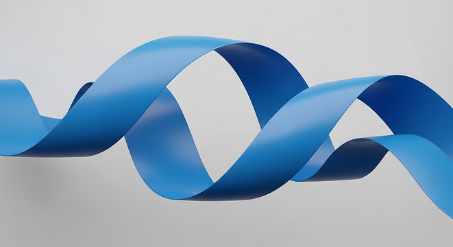 Modern double helix dna strand illustration in blue gradient