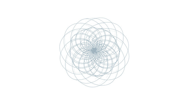 Geometric, blue, abstract, vector, mandala, circular pattern, design element