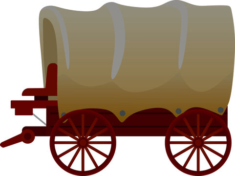 Retro cowboy wagon. vector illustration