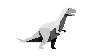 Stylized Dinosaur Illustration Geometric Style. © Mutmainah