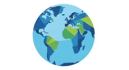 Stylized Earth Globe showing continents and oceans. © Mutmainah