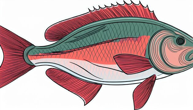 fish on a white background