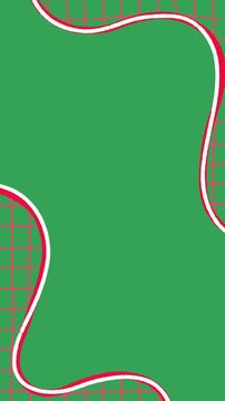 Hand Drawn Wavy Vertical Frame Animation Green Screen White Doodle Border