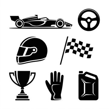 Icons racing vector 