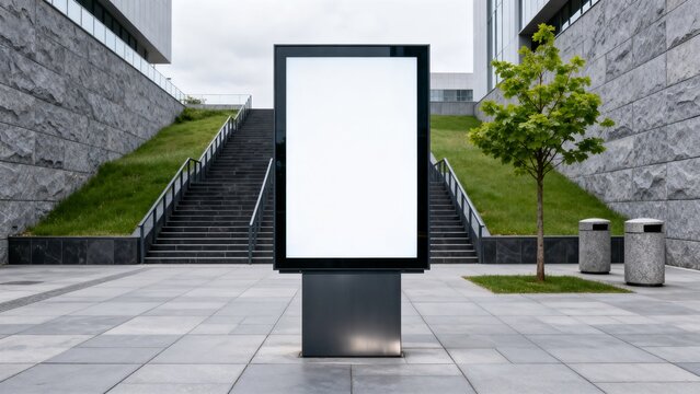 Blank Street Billboard Poster Mockup