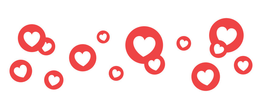 Social Media Reaction Emoji Icon Set &ndash; Like, Love, Laugh & Live Stream Engagement Vector Collection