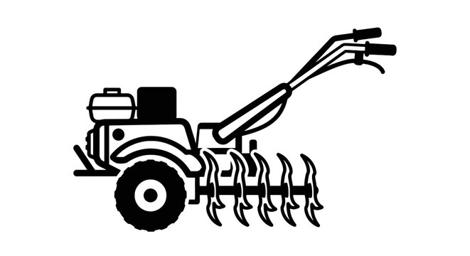 Tiller machine for gardening work.