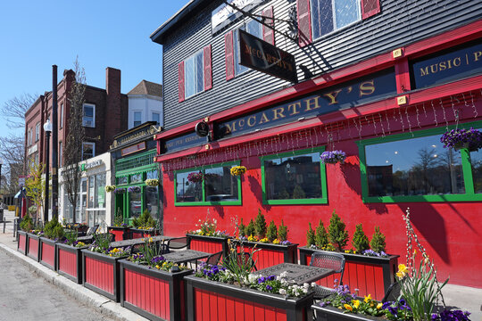 Colorful Irish style pub in the Boston area