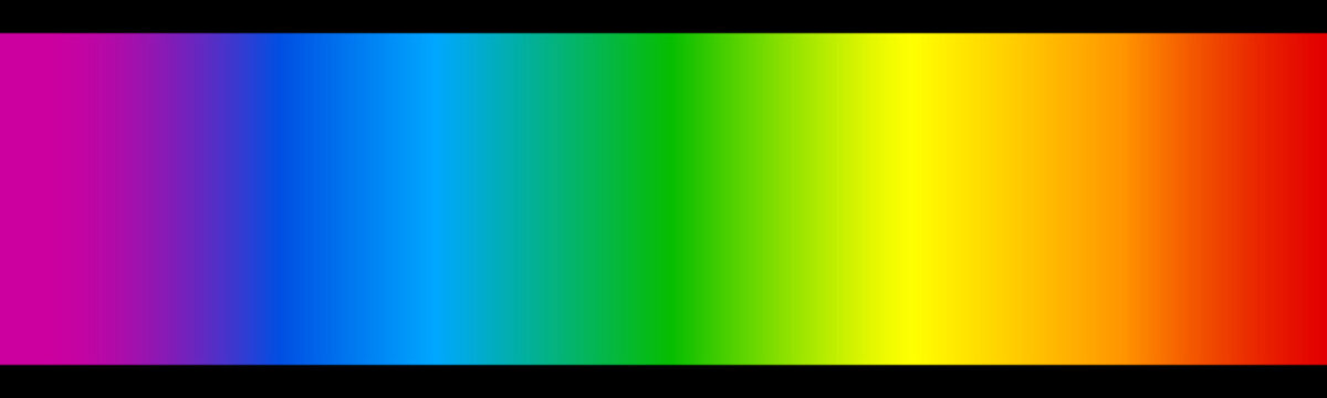 Rainbow gradient background in panorama view, sun light spectrum