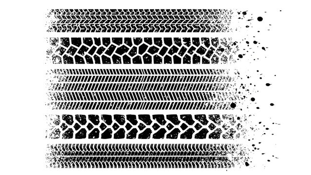 Grunge tire track texture design