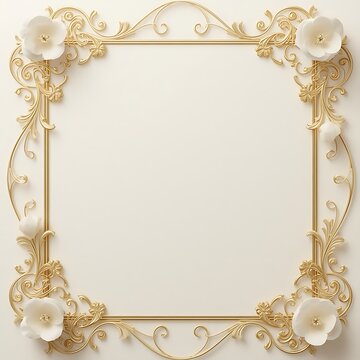 Elegant Celebration Card Background with Ornamental Corner Decorations and Copy Space 