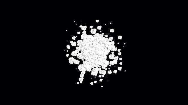 2d smoke vfx transparent backgorund with alpha channel