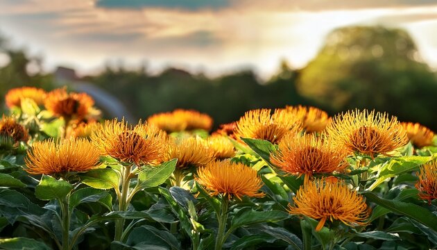 safflower growing outside