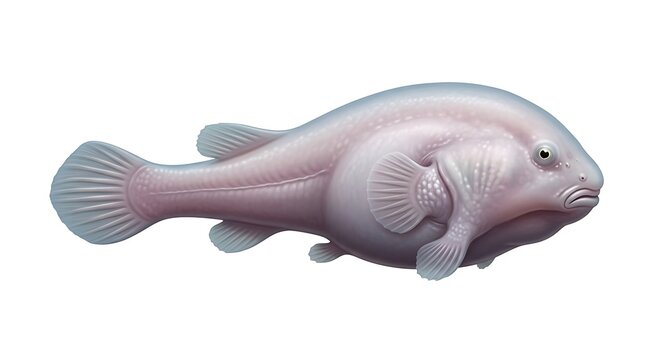 Blobfish in Underwater Natural Habitat Illustration