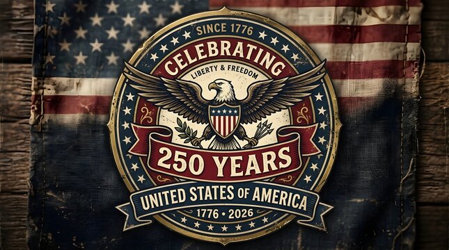 Usa 250th anniversary commemorative emblem