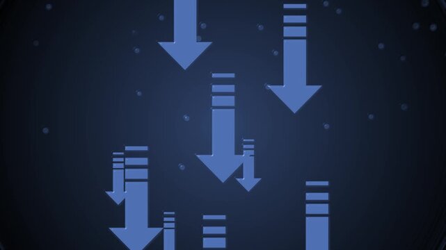 Downward arrows radial background animation